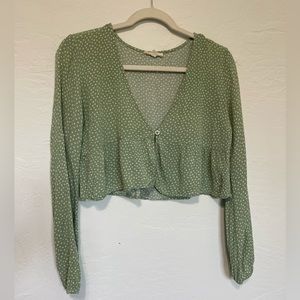 L.A Heart Long Sleeve Crop Top